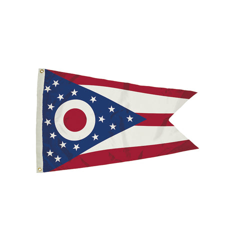 3X5' Nylon Ohio Flag Heading &amp; Grommets
