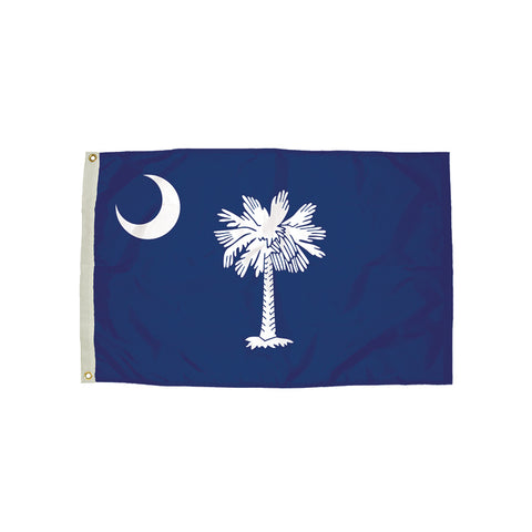3X5' Nylon South Carolina Flag Heading &amp; Grommets
