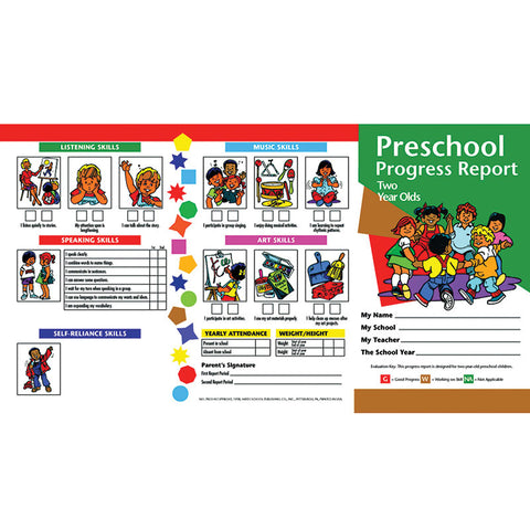 Preschool Progress Report Cards, 10/Pkg (Age 2)