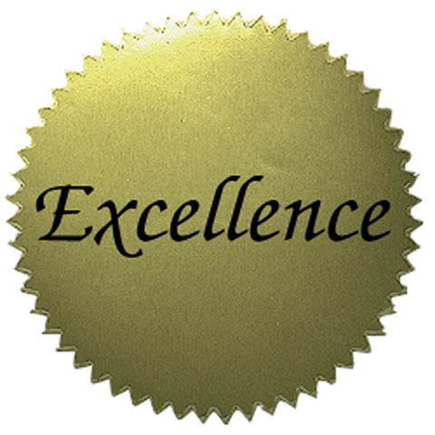 2 Excellence Gold Stickers, 50/Pkg