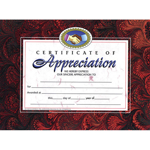 Certificate Of Appreciation