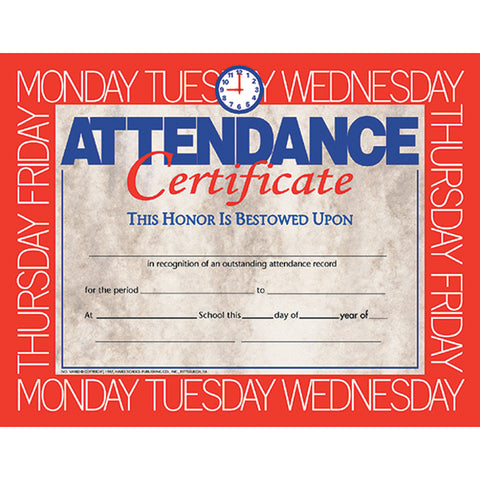 Attendance Certificate, 30/Pkg