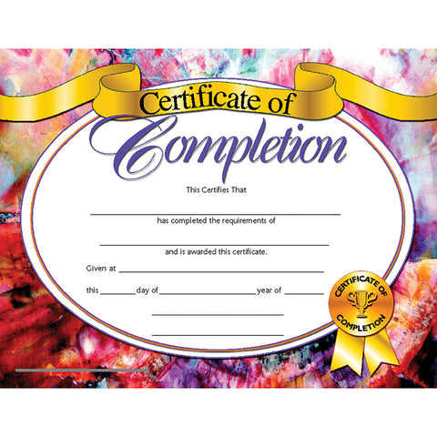 Certificate Of Completion, 30/Pkg