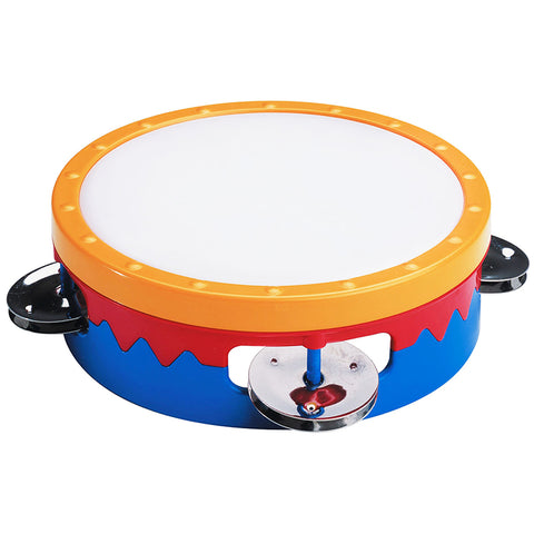 6 Multi-Colored Tambourine