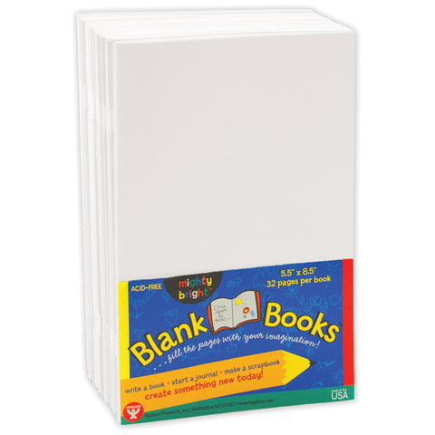 Blank Paperback Books, 5.5 X 8.5, White, 10/Pack