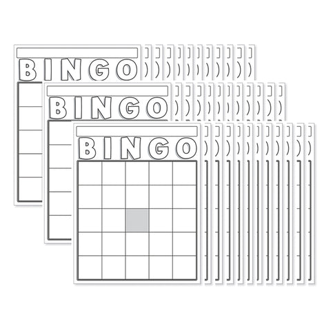 Blank Bingo Cards, White