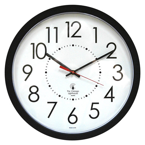 14.5 Blk Electric Clock, 12.5 Dial, 5' Cord Ul Rated Movement