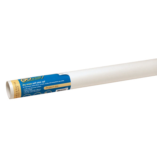 Dry Erase Roll, Self-Adhesive, White, 18 X 6', 1 Roll