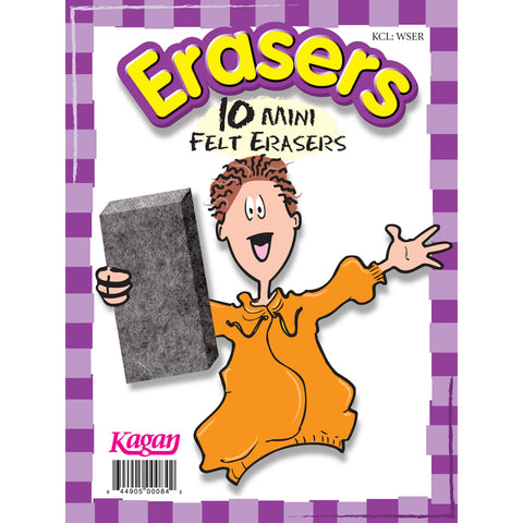 Erasers, Mini, 10Pk