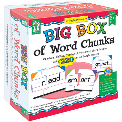 Big Box Of Word Chunks Manipulative, Grade 1-3