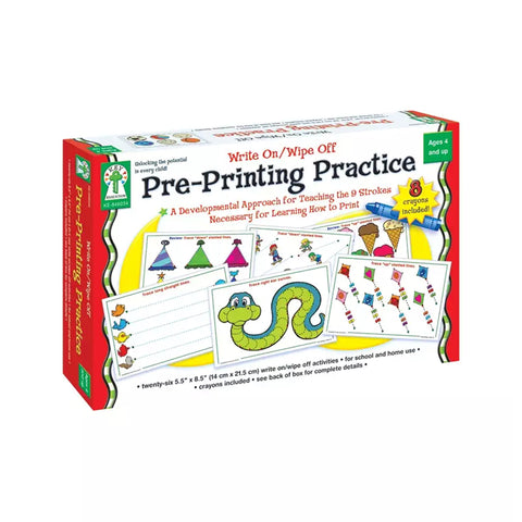Carson-Dellosa Pre-Printing Practice Manipulative, Write-On/Wipe-Off