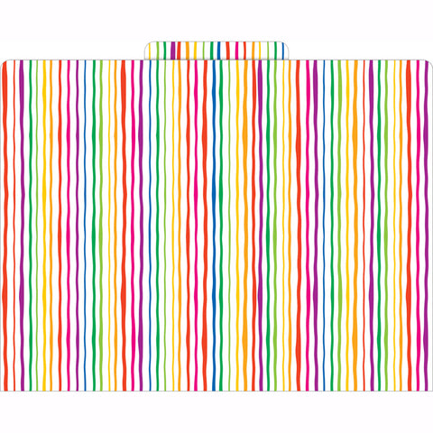 File Folders, Letter-Size, Stripes, Pack Of 12