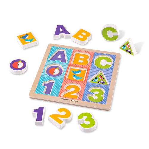 First Play Wooden Abc-123 Chunky Puzzle