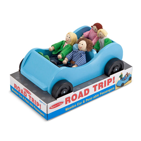 Road Trip! Wooden Car & Pose-Able Passengers