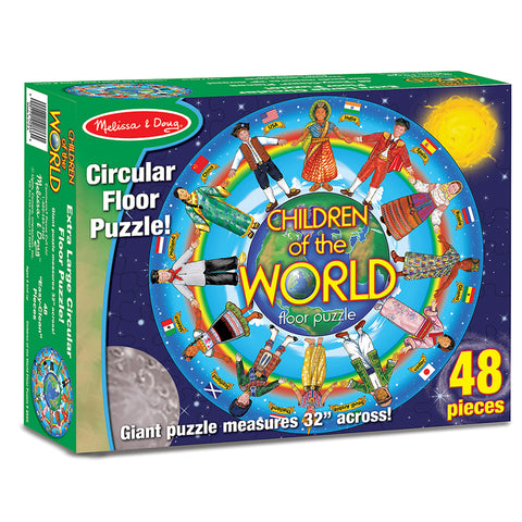 Children Around The World Floor Puzzle, 32 Dia, 48 Pcs