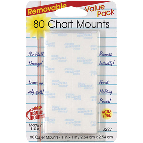 Removable Chart Tabs, 1 X 1, 80/Pkg