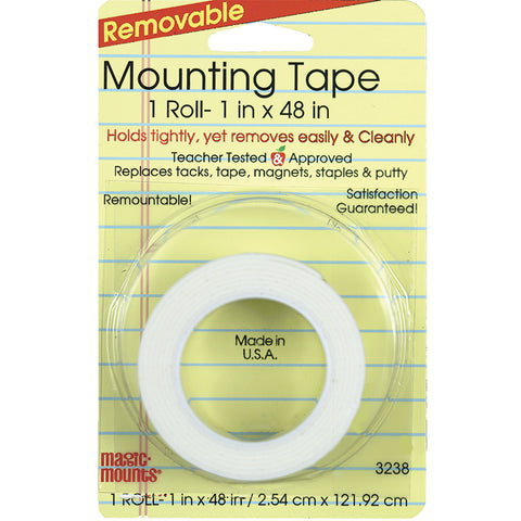 Remarkably Removable Magic Mounting Tape, Tabs, And Chart Mounts, 1 X 48