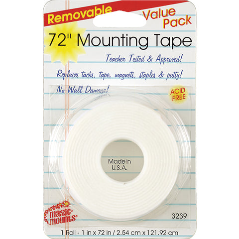 Magic Mounts Removable Mounting Tape 1? X 72? Roll