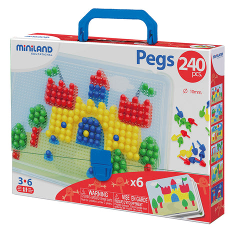 Primary Peg Sets, 3/8 Pegs, 240 Pieces