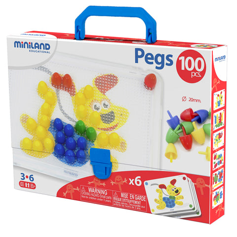 Primary Peg Sets, 3/4 Pegs, 100 Pieces