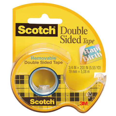 Removable Double Sided Tape, 3/4 X 200