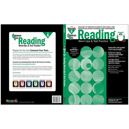 Common Core Reading: Warm-Ups &amp; Test Practice, Grade 6