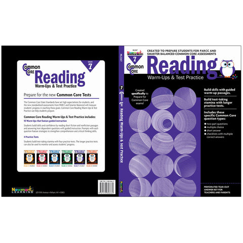 Common Core Reading: Warm-Ups &amp; Test Practice, Grade 7