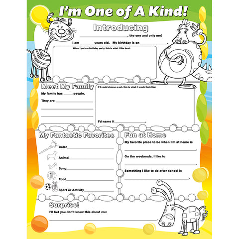 Fill Me In: I'M One Of A Kind!, Pack Of 32