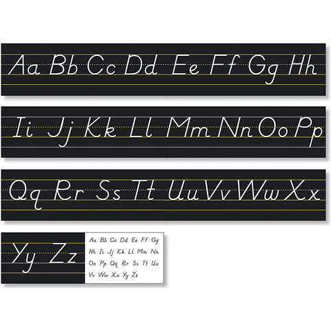 Black Modern Manuscript Alphabet Line