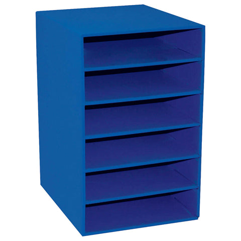 Classroom Keepers 6-Shelf Organizer, Blue, 17-3/4H X 12W X 13-1/2D, 1 Organizer