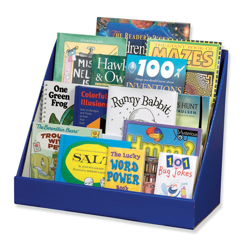 Classroom Keepers Book Shelf, 3-Tiered, Blue, 17H X 20W X 10D