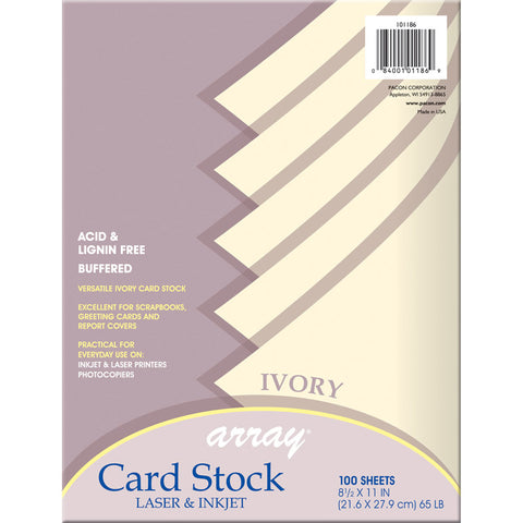 Card Stock, Classic Ivory, 8-1/2 X 11, 100 Sheets