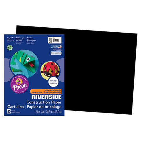 Riverside 3D„¢ Construction Paper, Black, 12 X 18, 50 Sheets
