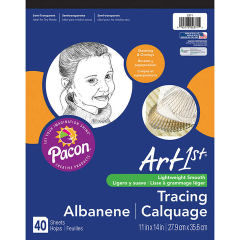 Art1St Tracing Pad, White, 11 X 14, 40 Sheets