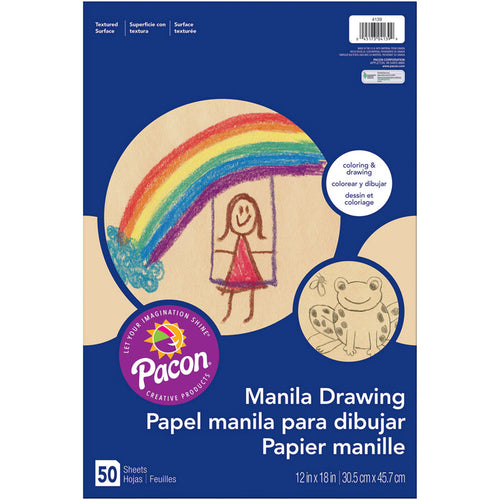Art Street Drawing Paper, Manila, Standard Weight, 12 X 18, 50 Sheets