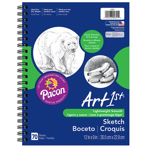Art1St Sketch Diary, Standard Weight, 12 X 9, 70 Sheets