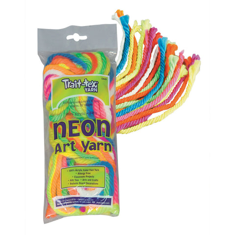 Art Yarn, Neon Colors &amp; White, 50', 10 Strands