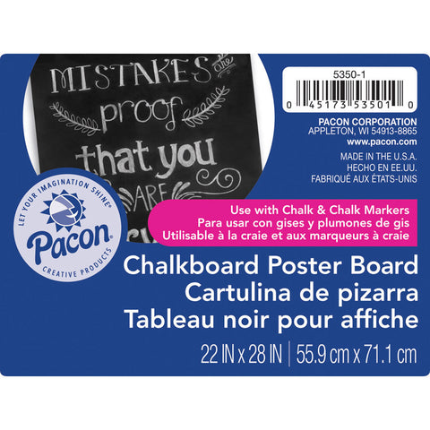 Premium Chalkboard Poster Board, Black, 22 X 28, 25 Sheets