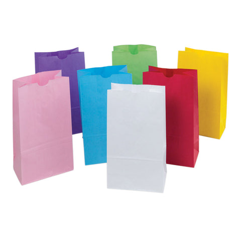 Rainbow Kraft Bag, Assorted Pastel Colors, 6 X 3.625 X 11, 28 Bags