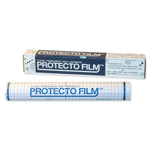 Protecto Film, Clear, Non-Glare Plastic, Dispenser Box Included, 18 X 65', 1 Roll