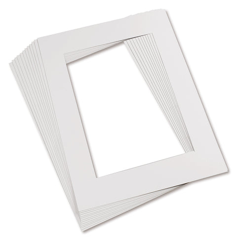 Pre-Cut Mat Frames, 11.5 X 16.75 Frame, 8 X 10.75 Window, White, Pack Of 12