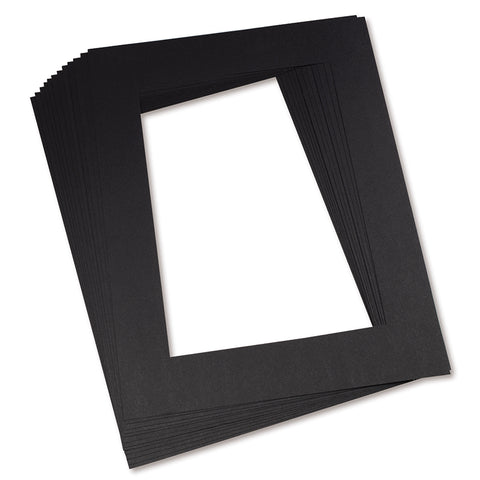 Pre-Cut Mat Frames, 11.5 X 16.75 Frame, 8 X 10.75 Window, Black, Pack Of 12