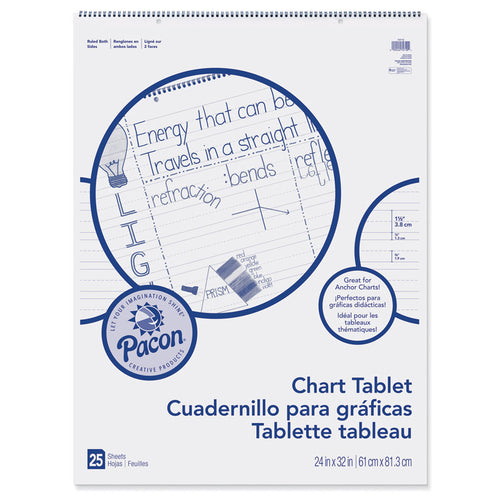 Chart Tablet, Manuscript Cover, 1-1/2 Ruled, 24 X 32, 25 Sheets