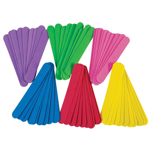 Wonderfoam Jumbo Craft Sticks, Assorted Colors, 6&quot; X 3/4&quot;, 100 Count