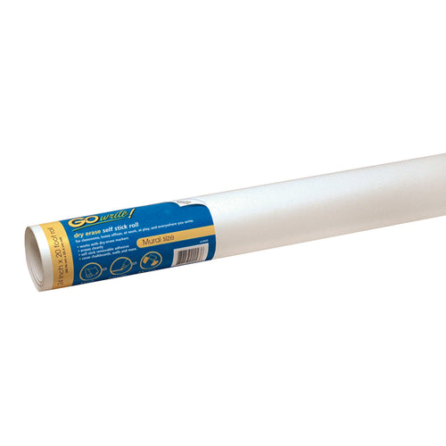 Dry Erase Roll, Self-Adhesive, White, 24 X 20', 1 Roll