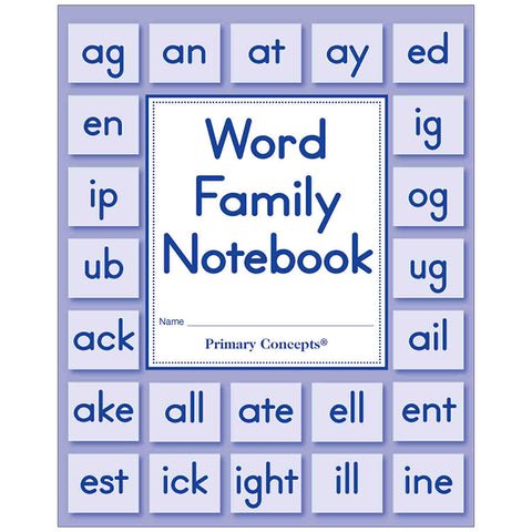 Word Family Notebook, Set Of 5