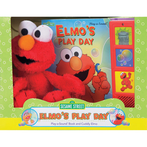 Elmo'S Play Day Book And Plush Toy