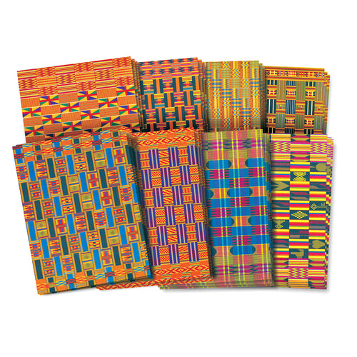 Roylco African Textile Paper, 8-1/2 X 11, 32 Shts