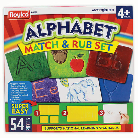 Alphabet Match &amp; Rub Set, 52 Count