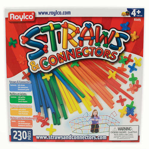 Roylco Straws & Connector Set, 230 Pieces